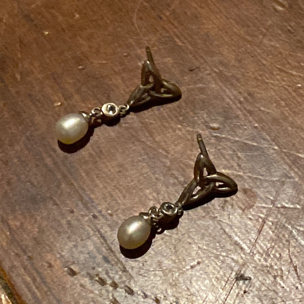 Sterling Silver Celtic Earrings - image 1